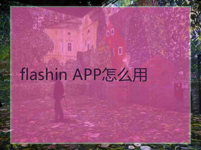 flashin APP怎么用